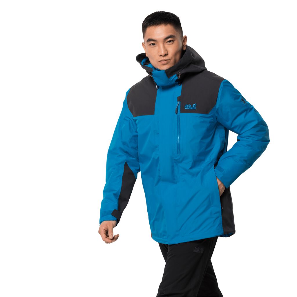 Jack Wolfskin BRECON RANGE INSULATED Férfi Vízálló Kabát Kék - RXJZDC-542